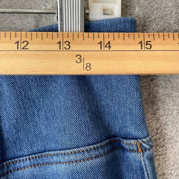 Halara Flex High Waisted Crossover flare leg jeans LP Blue Stretch Style DMVQ8 - Picture 6 of 9